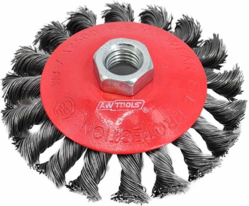 AWTOOLS GEDREHTE KONISCHE BÜRSTE 125mm M14