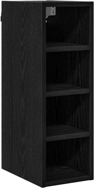 Hängeschrank Riga Schwarz Eichen-Optik 20 x 29,5 x 60 cm vidaXL