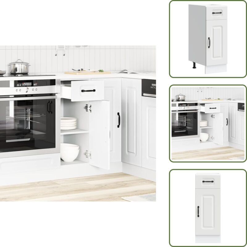 Küchenunterschrank Kalmar Weiß Holzwerkstoff - Küchenunterschrank - Küchenunterschränke - Spülenunterschrank - Unterschr...