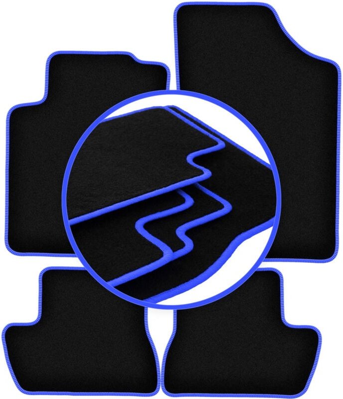 CARLUX-BLUE Autofußmatten für: Citroen C2 Fließheck (2003-2009)