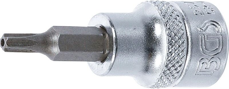 Bit-Einsatz Antrieb Innenvierkant 10 mm (3/8") T-Profil (für Torx) mit Bohrung T20