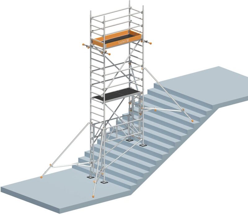 Layher Treppen-Kit für Fahrgerüst Uni Leicht mit 2 Durchgängen 7,03m AH