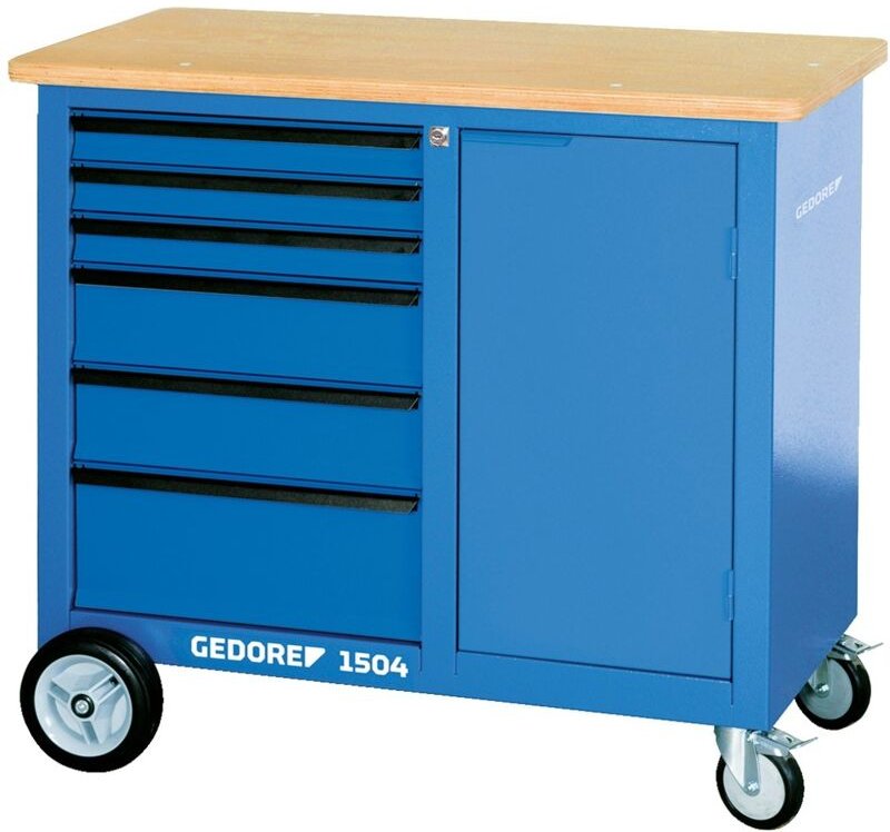 1504 0321 Rollwerkbank mit 6 Schubladen