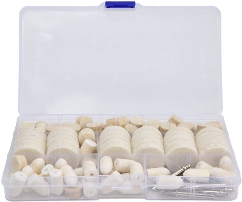 Polierschwamm für Wolle Polierschwabbelscheibe mit Verbindungsschaft Dorn Zubehör Zum Polieren Schleifen - Ej.life