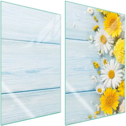 GLASSCHUTZPLATTE FÜR KÜCHE 2x35x52 KAMILLE