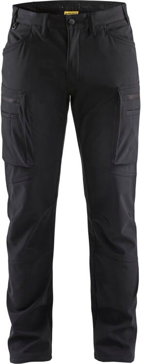 Arbeits-Softshell-Hose Stretch 1477 - Schwarz S - FR(38) - SE(C44) - Kurz