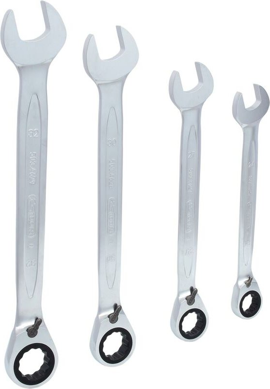Ks Tools GEARplus Ratschenringmaulschlüssel-Satz, umschaltbar, 4-tlg - 503.4601