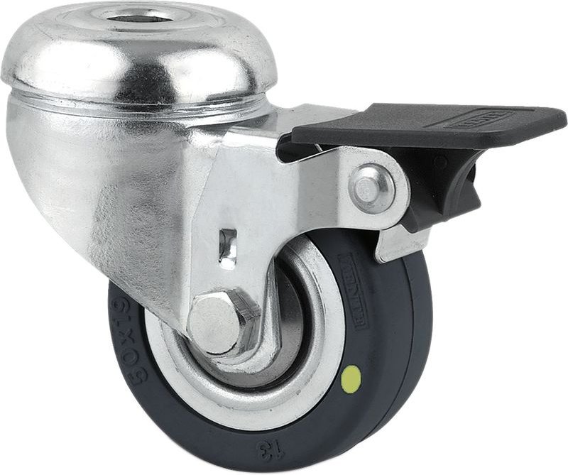 Lenktrolle Möbelrolle Agila, Rad ø 50 mm Tragkraft 40 kg mit Feststeller - Tente