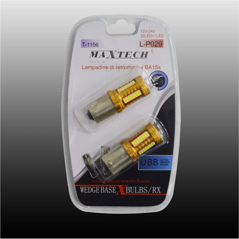 Maxtech - Trade Shop - ultrahelle BA15S 12V-24V 32LED+1LED rückfahrlampen L-P029 -