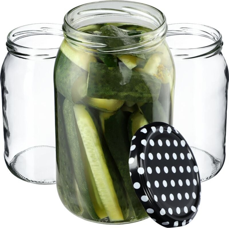 Glas Anna 900ml fi82 TO-900/1 8-tlg. Deckel im - Kadax