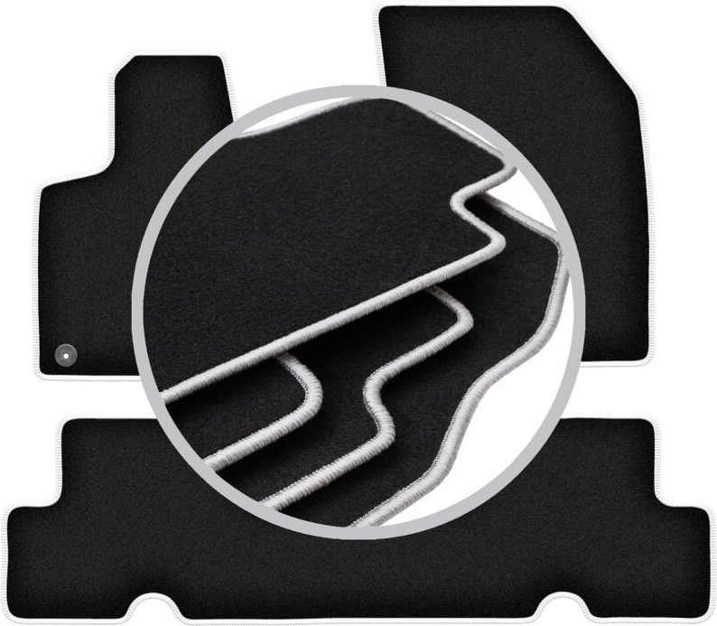 CARLUX-SILVER Autofußmatten für: Citroen C4 Picasso II Minivan (2013-)