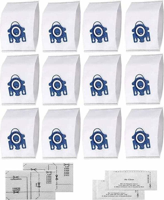 HyClean 3D FJM Staubsaugerbeutel für Miele (12 Beutel, 2 Motorfilter, 2 Abluftfilter) Staubsaugerbeutel für Miele GN Pac...