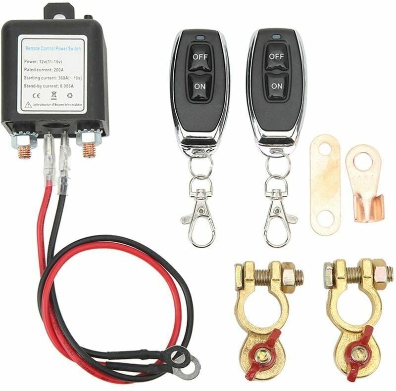 DC12V Fernbatterie-Trennschalter, Auto-Diebstahlschutzschalter verhindert Batterieentladung, Hochstrom-Batterie-Trennsch...