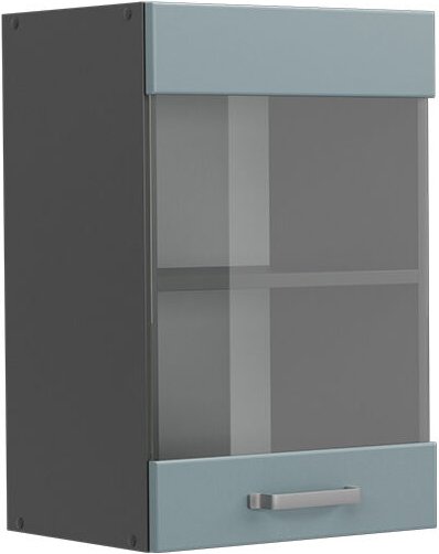 Küchenglasschrank R-Line, Blau-Grau, 40 cm Vicco