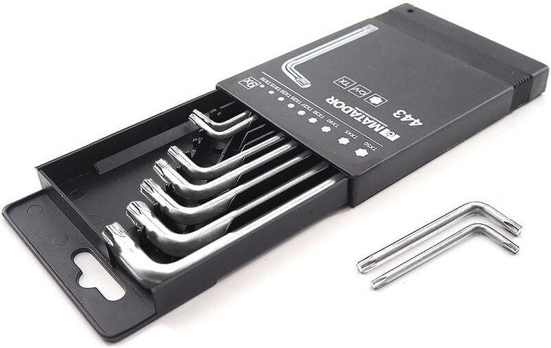 Winkelschraubendreher-Satz Box, 9-tlg., tx 10-5