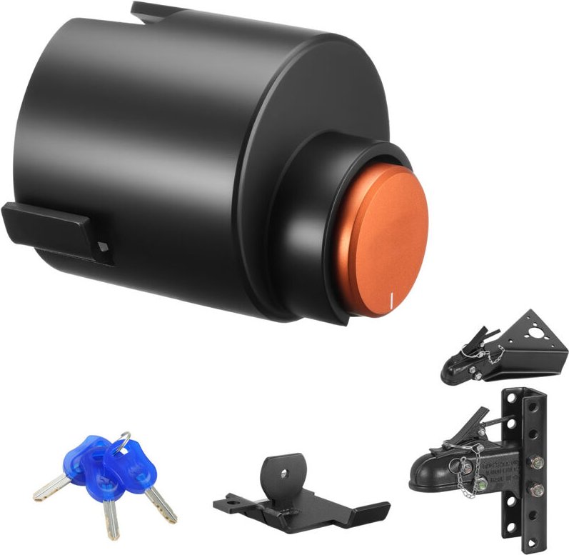 Mophorn Anhängerschloss für 58,7 mm Kugelkupplungen, Kupplungsschloss mit 3 Schlüsseln, rostbeständig und diebstahlsiche...