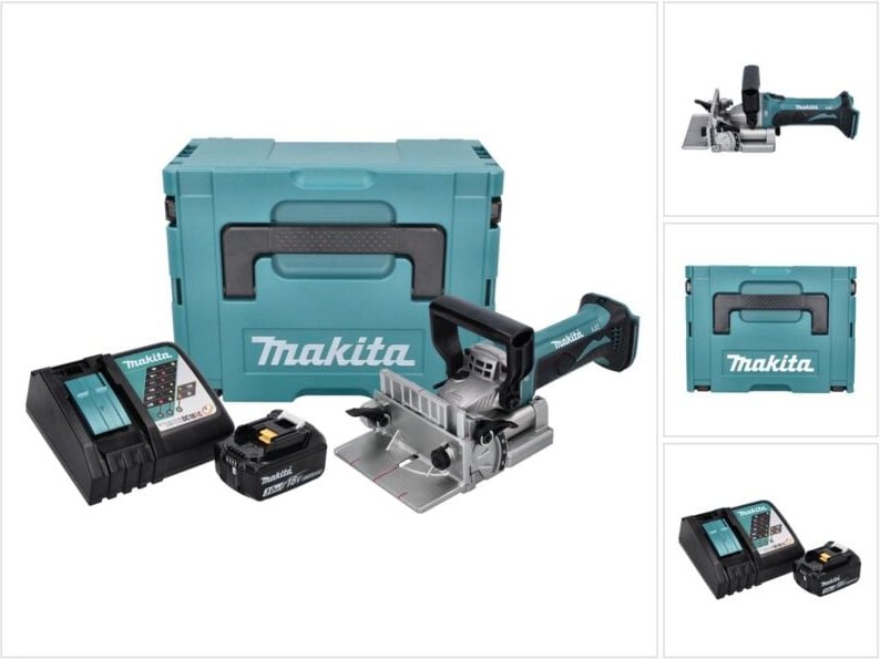 Dpj 180 RF1J Akku Nutfräse 18 v 100 mm + 1x Akku 3,0 Ah + Ladegerät + Makpac - Makita