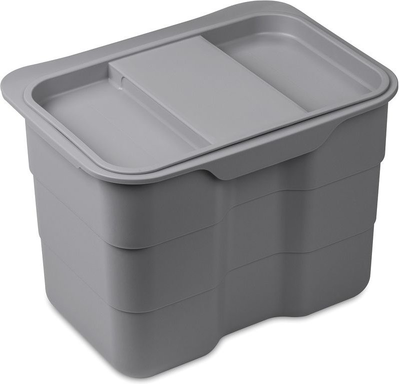 Thumbnail - So-tech - sotech essensa biobin mit Deckel 4,2 l Multifunktionsbehälter Biomülleimer grau