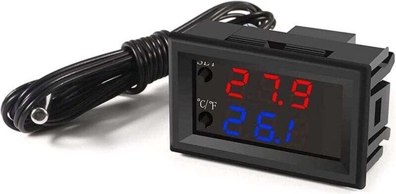 Thumbnail - Odipie - dc 12 v programmierbarer Temperaturregler -50 110 ℃, rot/blaues LED-Display, Monitor, Heiz-/Kühl-Thermostat-Ste...