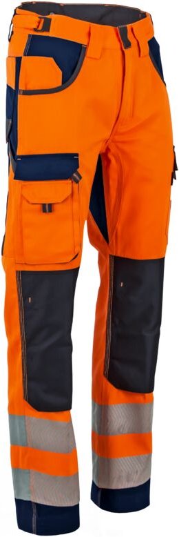 Arbeitshose AUTHENTIC HV PG POLARISATION - MARINE/NEONORANGE 5XL - FR(64)