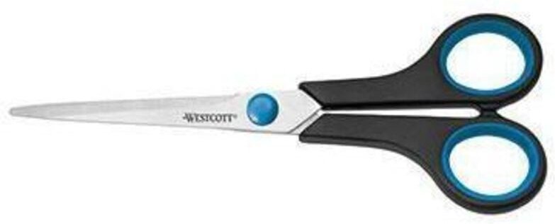 Universalschere Easy Grip 175mm Rechtshänder Stahl schwarz/blau