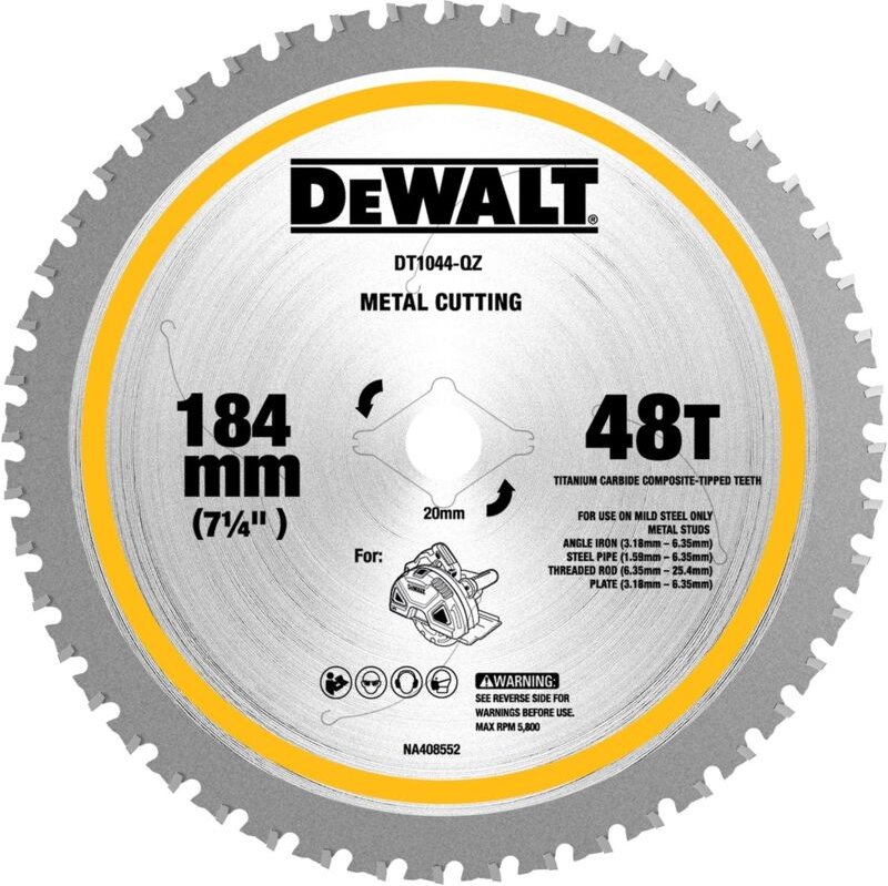 Metall-Kreissägeblatt 184/20mm 48Z DT1044 - Dewalt