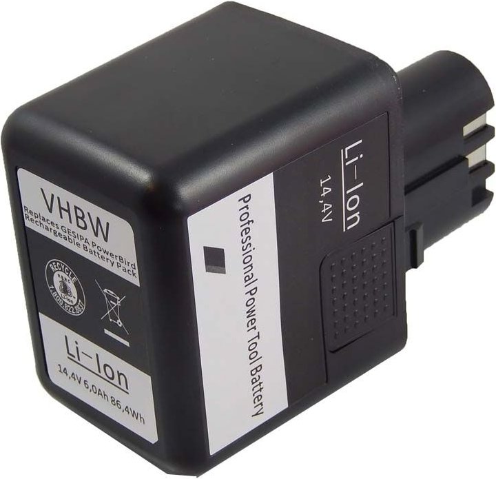 1x Akku kompatibel mit Gesipa Powerbird Werkzeug, Blindniet-Setzgerät (6000 mAh, Li-Ion, 14,4 v) - Vhbw