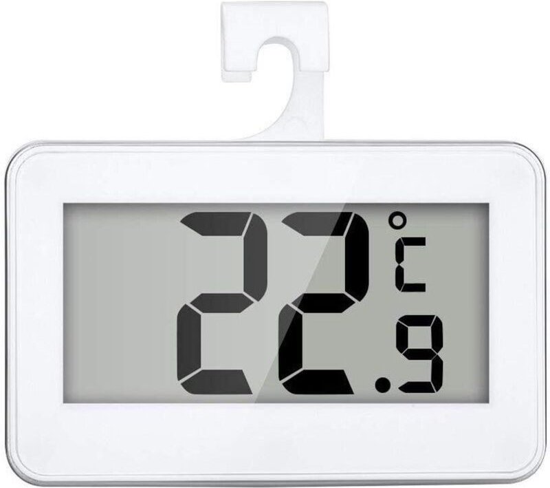 Qiyao - Thermomètre Numérique Mini pour Réfrigérateur, Thermomètre étanche pour Congélateur avec Crochet (-20 à 60°C)