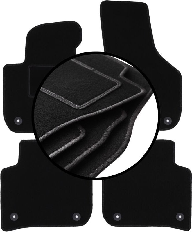 Komplettset Veloursmatten für: Skoda Superb II Limousine, Kombi (2008-2015)
