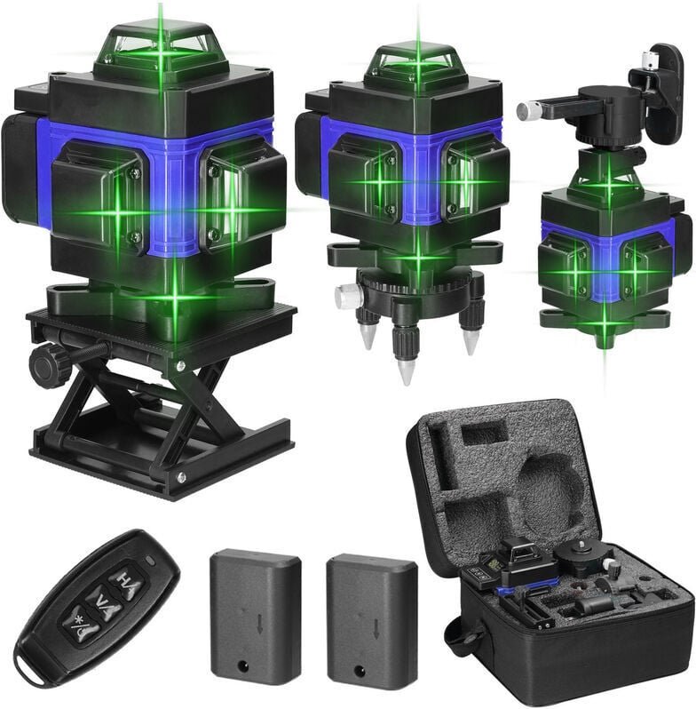 4D 16 Linien Laser Level 3° Selbstnivellierende Maschine USB Wiederaufladbare Lithiumbatterie mit vertikalen horizontale...