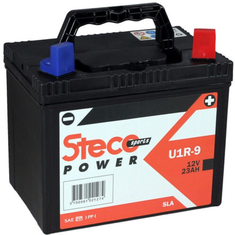 Batterie SLA 12V 23Ah 250A Polarität links 195x130x183 Range POWERSPORT STECO Motoculture - U1R9SLA-G