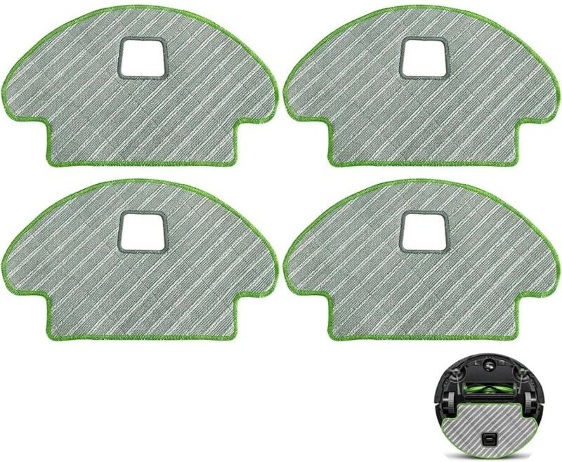 4er-Pack Reinigungstücher für iRobot Roomba Combo 113 R113840 R111840, Ersatzteil für Roboterstaubsauger, waschbares Mik...