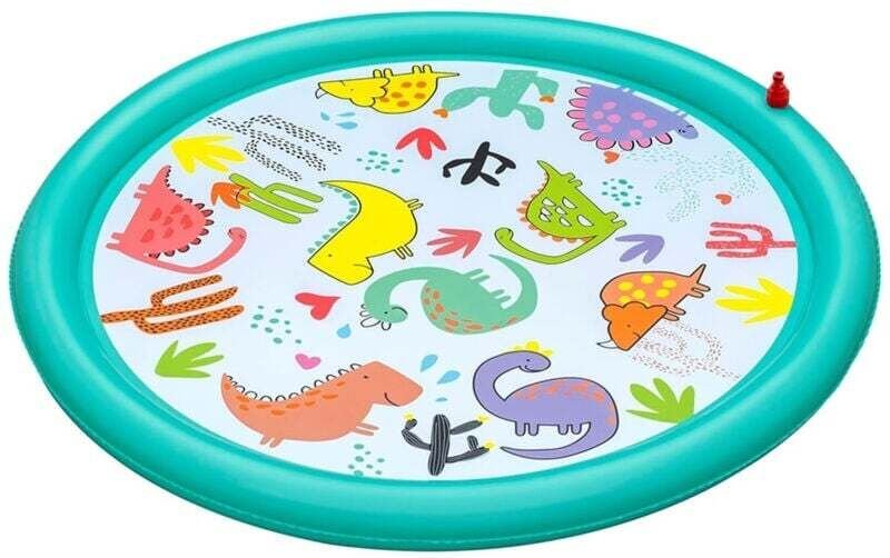 Ymyny - Aufblasbare Dinosaurier-Spritzmatte, Wüstendino, 122 cm, ab 2 Jahren, Garten, 52698 -