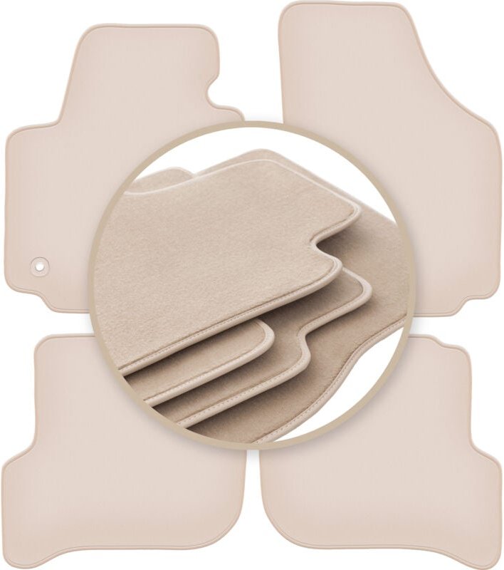 PREMIUM beige Matten für: Seat Altea XL Minivan 08.2008-2015