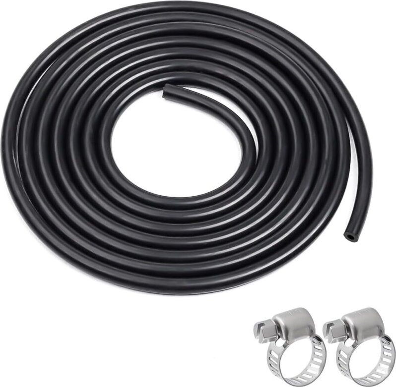 4m Silikonschlauch, Silikonschlauch, Benzinschlauch 4mm, Kühlschlauch, Turboschlauch, mit 2 Schlauchschellen, Innendurch...