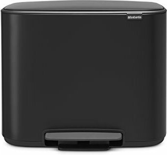 Brabantia Bo Pedal - Abfalleimer, Edelstahl, Schwarz, 36 Liter
