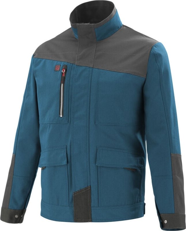 Werkzeugjacke Petroleum / Anthrazitgrau S