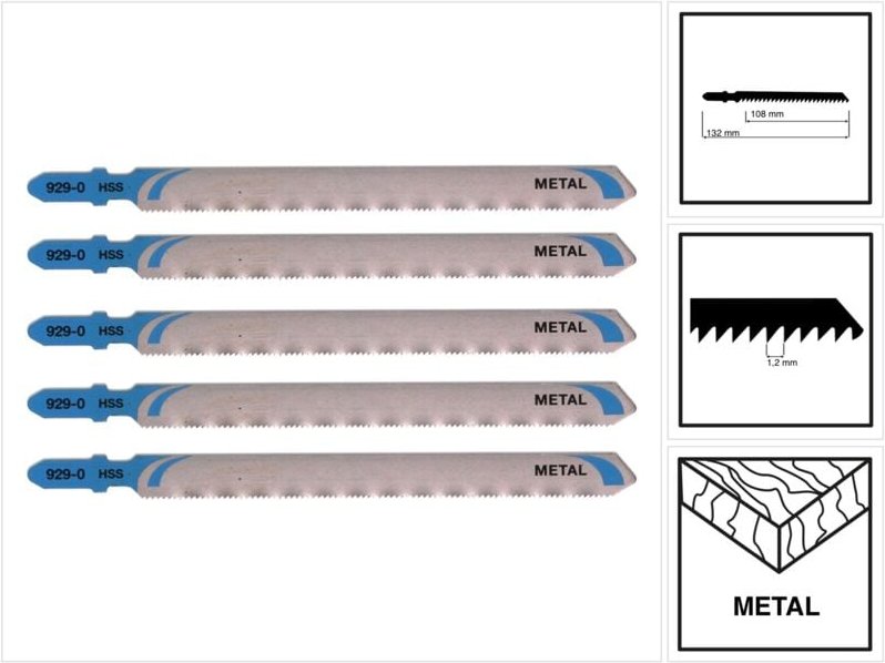 Dewalt - Stichsägeblatt hss Metall 3 mmk DT2085-QZ 5 Stk