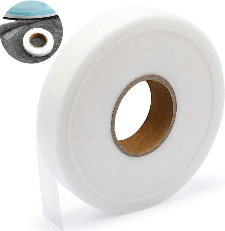 Saumband 64 Meter i Extra Stark i 25mm Breit i Bügelband für Bügeln i Bügelkleber Vorhänge Gardinen besser als nähen Sau...