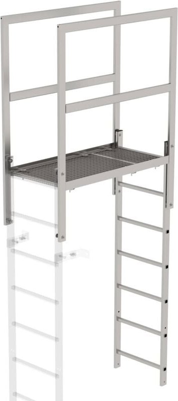 Günzburger Steigtechnik Attika-Überstieg Edelstahl Länge 1.400 mm - 064184