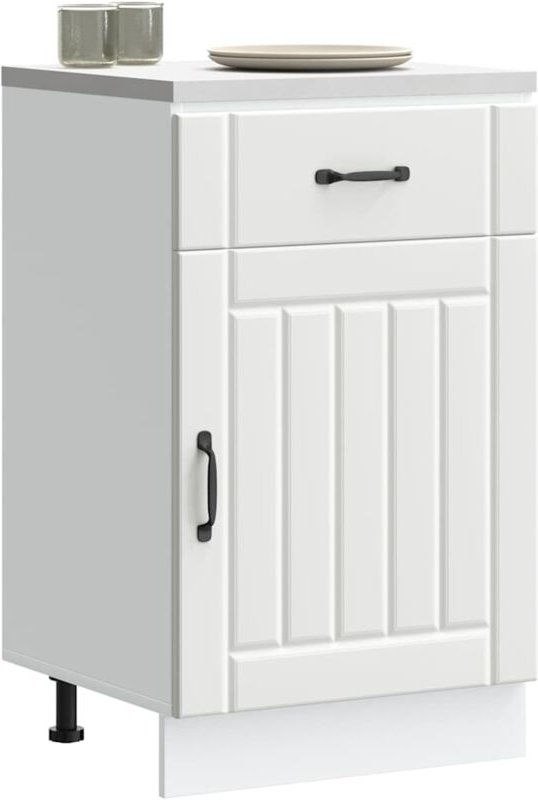 Küchen-Unterschrank Lucca Weiß Holzwerkstoff - Vidaxl