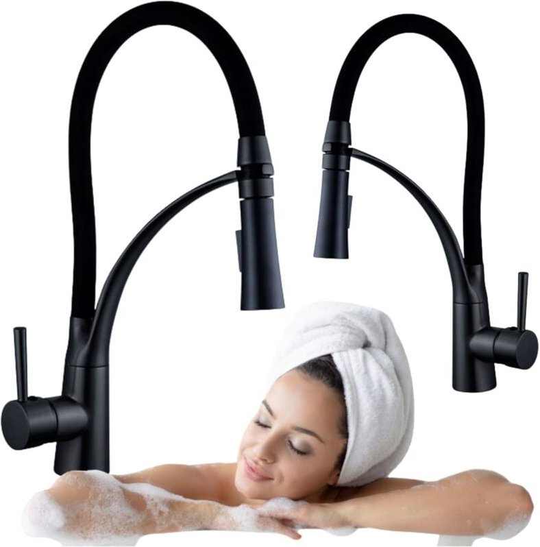 Küchenspüle Wasserhahn S-2100B Schwarz