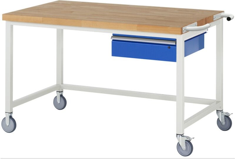 Fahrbare Werkbank 8001, B1500xT900xH880mm, 1x Schublade-TA - RAU