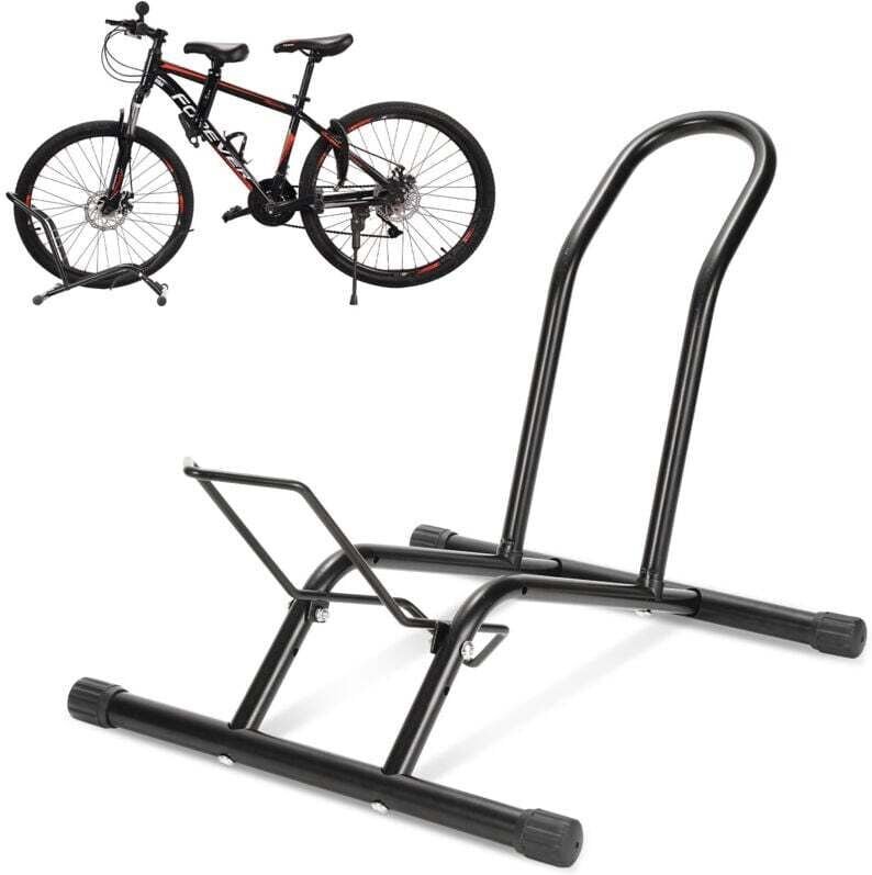 Fahrradständer für Vorder- und Hinterrad 26" bis 29", 44,5×41,5×37cm, Bodenständer, ideal für den Innen- und Außenbereic...