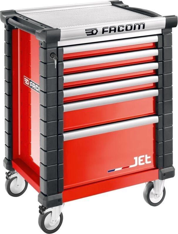 Thumbnail - FACOM Werkstattwagen JET, 6 Schubfächer 3 Module, 3 Module pro Schublade, rot