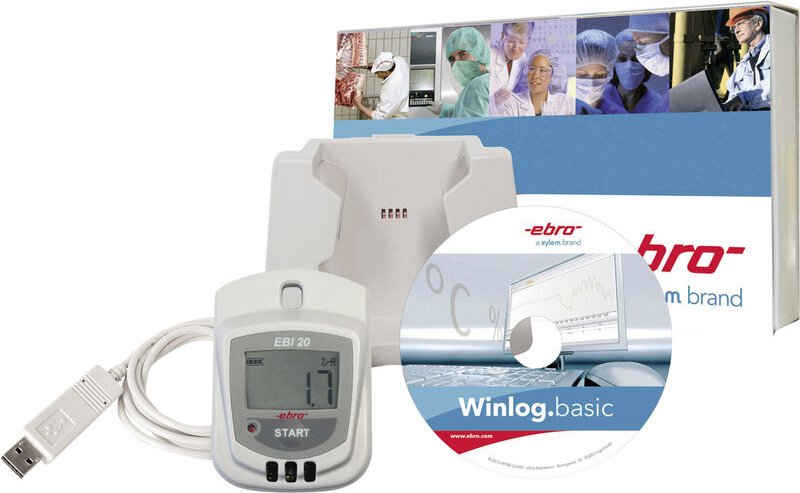 ebro 1601-0048-Z EBI 20-TH1-Set Multi-Datenlogger Messgröße Luftfeuchtigkeit, Temperatur -30 bis +7