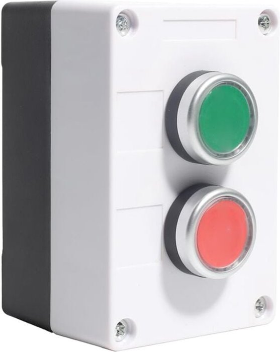 Tlily - Regenfeste Auf-Ab-Schalter-Steuerstation, Drucktastenstation mit rot-grünem Schild, Drucktastenschalter