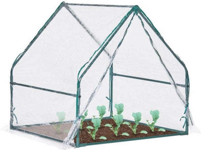Greenhouse tent with door