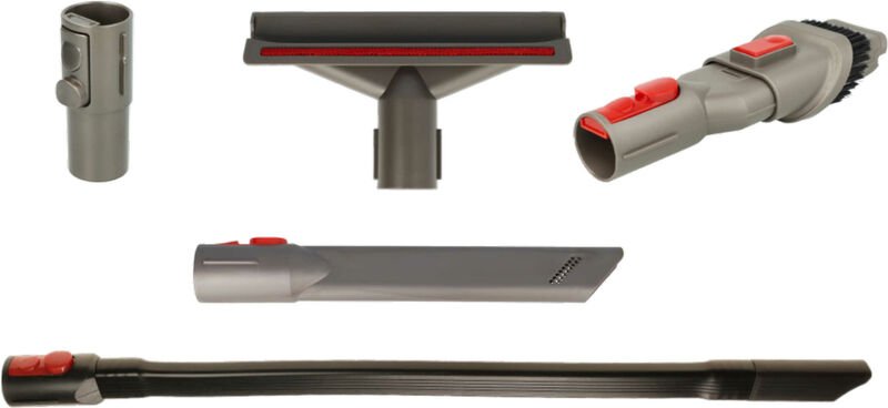 5-tlg. Düsen-Set kompatibel mit Dyson V8 Absolute, Absolute Extra, Absolute +, Absolute Pro, Animal + Staubsauger Grau -...