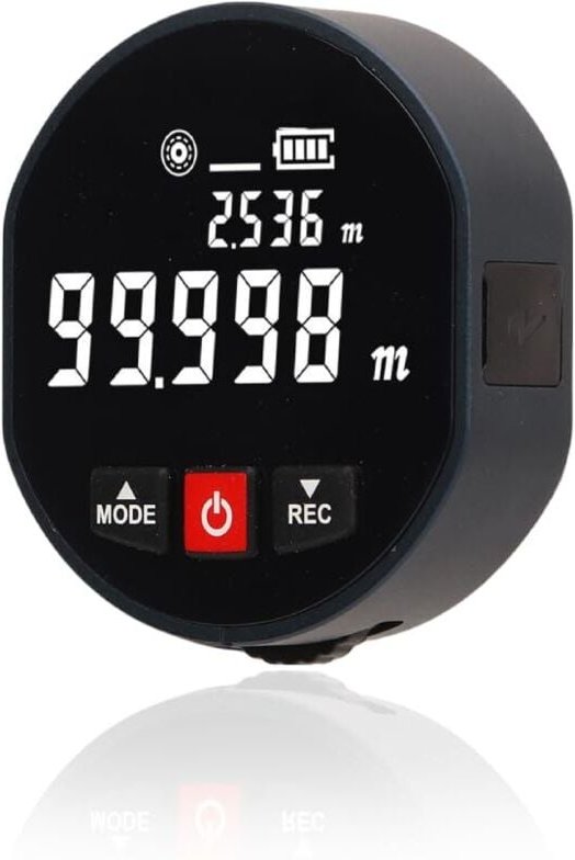 Digitales Maßband, Elektronisches Maßband-Entfernungsmesser 0-99,999 m, Wiederaufladbares Entfernungsmessgerät, Digitale...